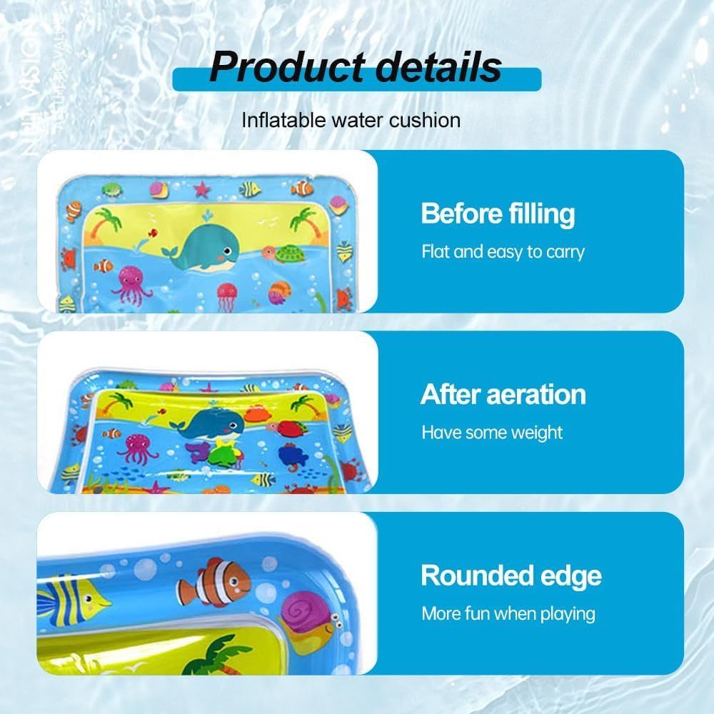 Thickened Water Sensor Play Mat Sensory Water Play Mat For Cats Cat Water Play Mat Sensor Water Playmat Water Sensory Playmat For Pet Cool Comfort Inflatable Tummy Time Water Mat
